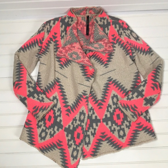 Renee C. Sweaters - Renee C. Aztec Openfront Cardigan Size Medium